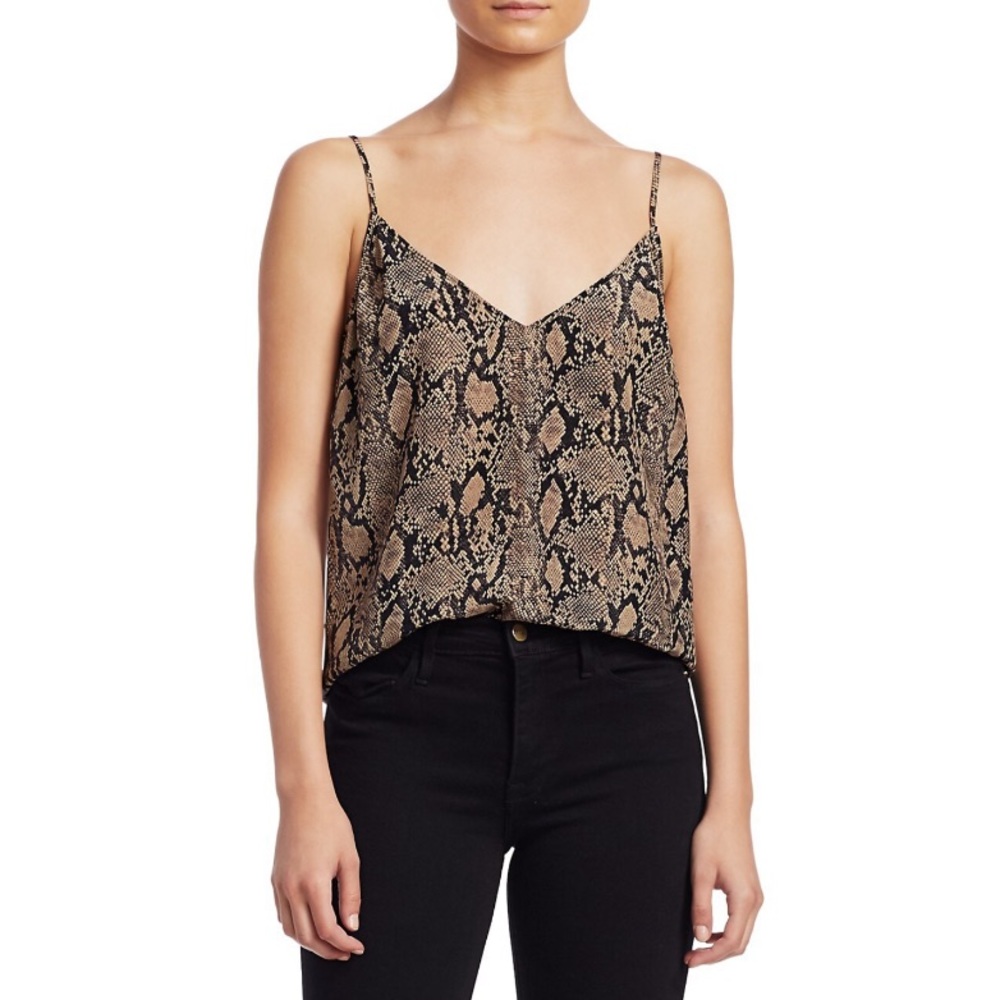 Frame Silk Python Print Camisole - image 1